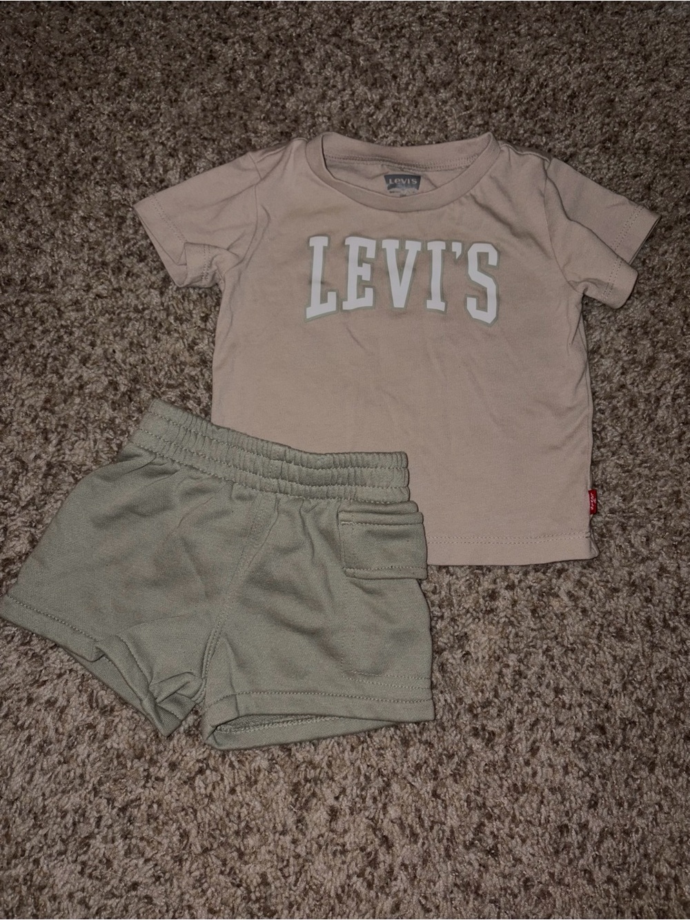 Levi's Light Beige Baby Tee with Subtle Logo